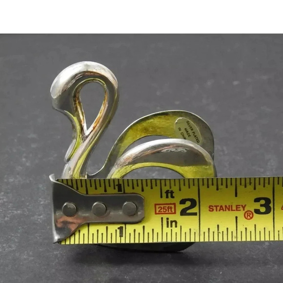 Vintage Napkin Holder Shelf Decor Silver Plated Swan - Picture 6 of 6